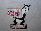 VINTAGE HAMM'S BEER BEAR  DRINKING HAMMS 12" PORCELAIN METAL GASOLINE & OIL SIGN