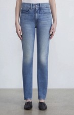 Lafayette 148 Jeans Womens 31 Reeve Straight High Rise Denim Blue 12 Designer