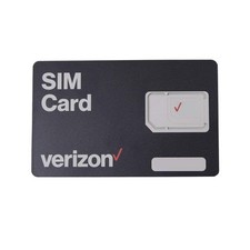 Verizon Wireless 4G LTE SIM Card - All 3 Sizes 3-in-1 4FF / 3FF / 2FF, Black