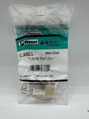 Panduit CJ66EI Cat3 Mini Com UTP RJ45 Jack Module   Electric Ivory