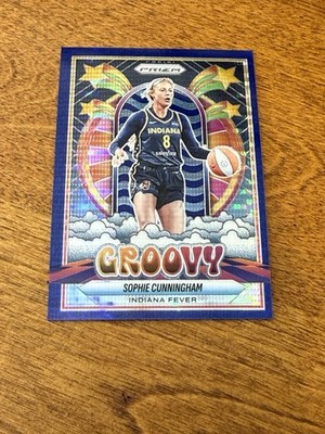 2025 Panini Prizm WNBA Sophie Cunningham Blue Pulsar Groovy /199 #7