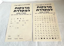 Hebrew Language Keyboard Stickers