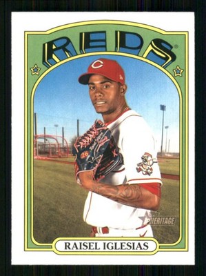 2021 Topps Heritage #3 Raisel Iglesias Cincinnati Reds 69465