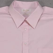 Roundtree Yorke Gold Label Shirt Mens 18-35 FITTED Pink Button Up Long Sleeve