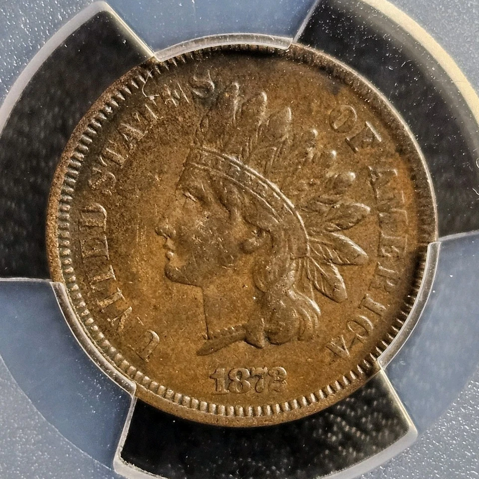 1872 Indian Head Cent Penny PCGS XF45 Extremely Fine Key Date 1c EF 45 - Image 3 of 4