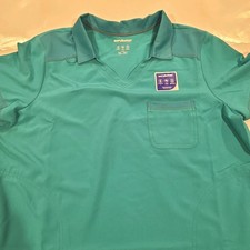 Scrubstar Performance Scrub Top Women's XL Short Sleeve Aquamarine Blue / Teal