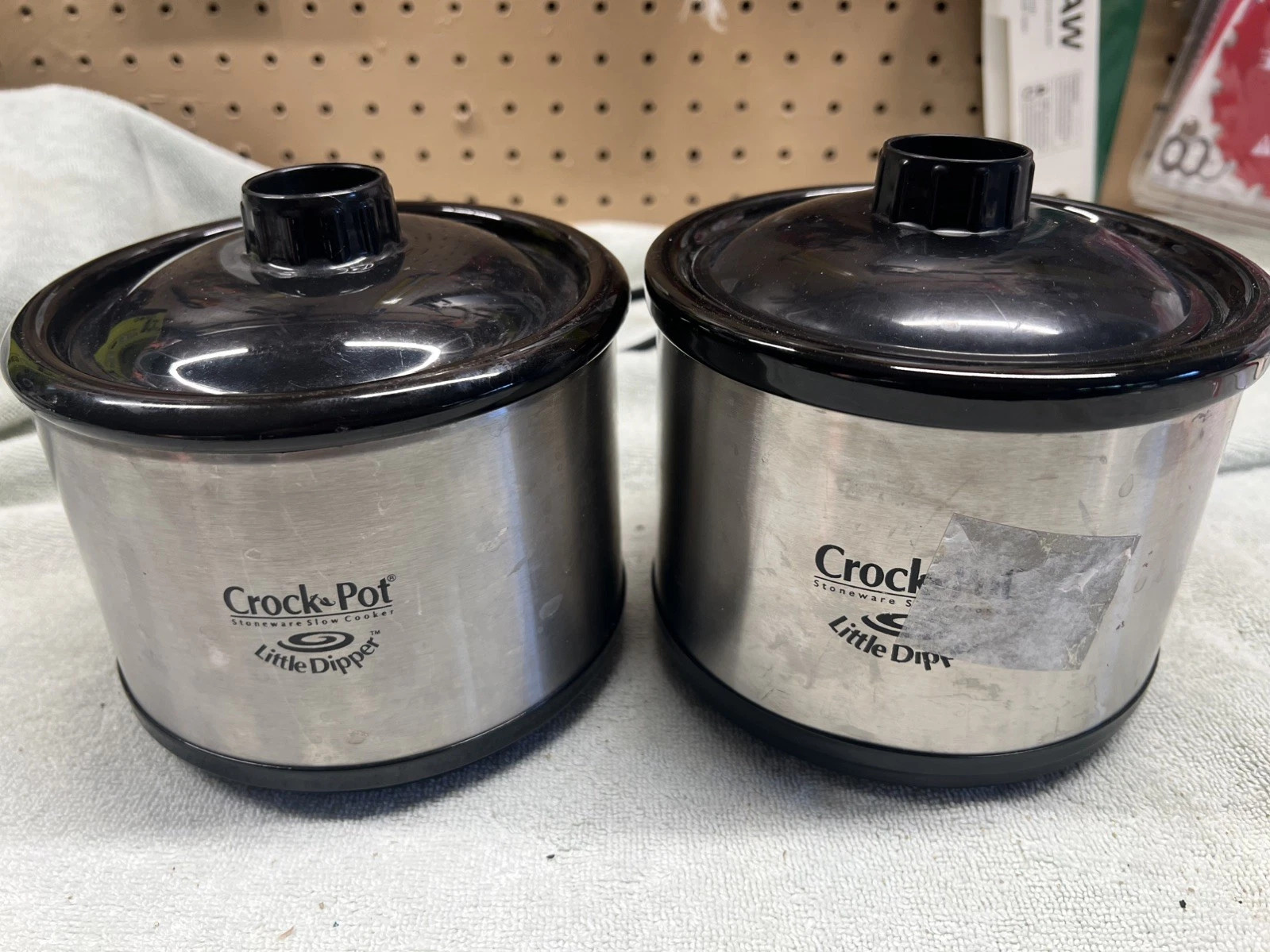 Set of Two Crock-Pot Little Dipper 32041 Slow Cooker 16oz Stainless Steel Tested