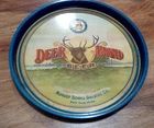 Vintage early Metal Schell Brewing Co Beer Tray Sign Deer Brand 14"