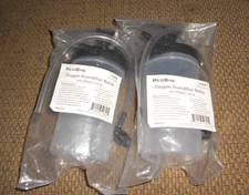 Oxygen Humidifier Bottle, 350ml w/Pressure Relief Valve & 12" Adapter Tubing Lot