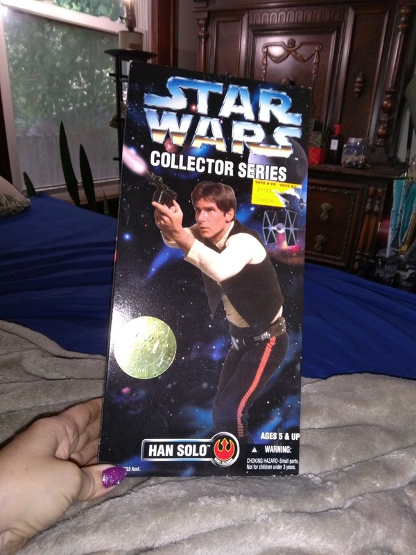 EMPTY STAR WARS BOX FROM HAN SOLO FASHION DOLL NEAR MINT CONDITION