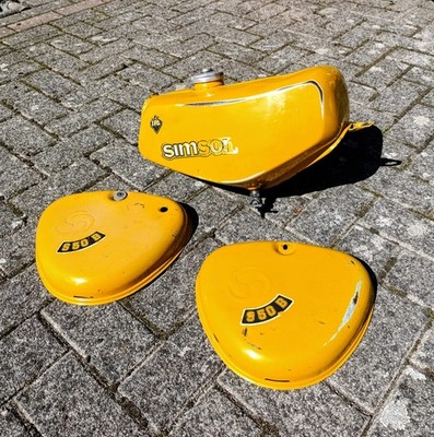 Simson s51 Tank Tankset Seitendeckel Original DDR Patina saharagelb gelb sahara