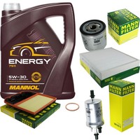 Inspektionspaket 5L Mannol Energy 5W-30 FüR Skoda Fabia III 1.0 VW Polo Seat