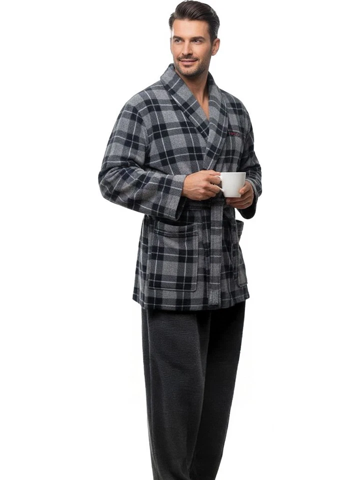 VITERBO BIANCHERIA Giacca da Uomo da Camera LMW00327 in Morbido Pile Invernale