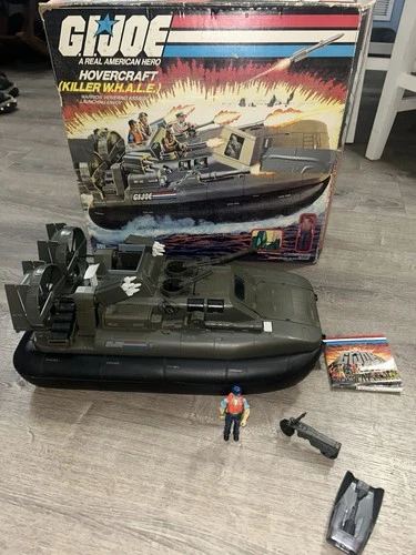 Hovercraft Killer W.H.A.L.E. Complete W/ Box + Cutter GI Joe 1984 Hasbro Vehicle