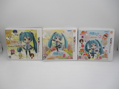 Nintendo 3DS Hatsune Miku Project mirai 1, 2 & Deluxe 3 Spiele Import Japan