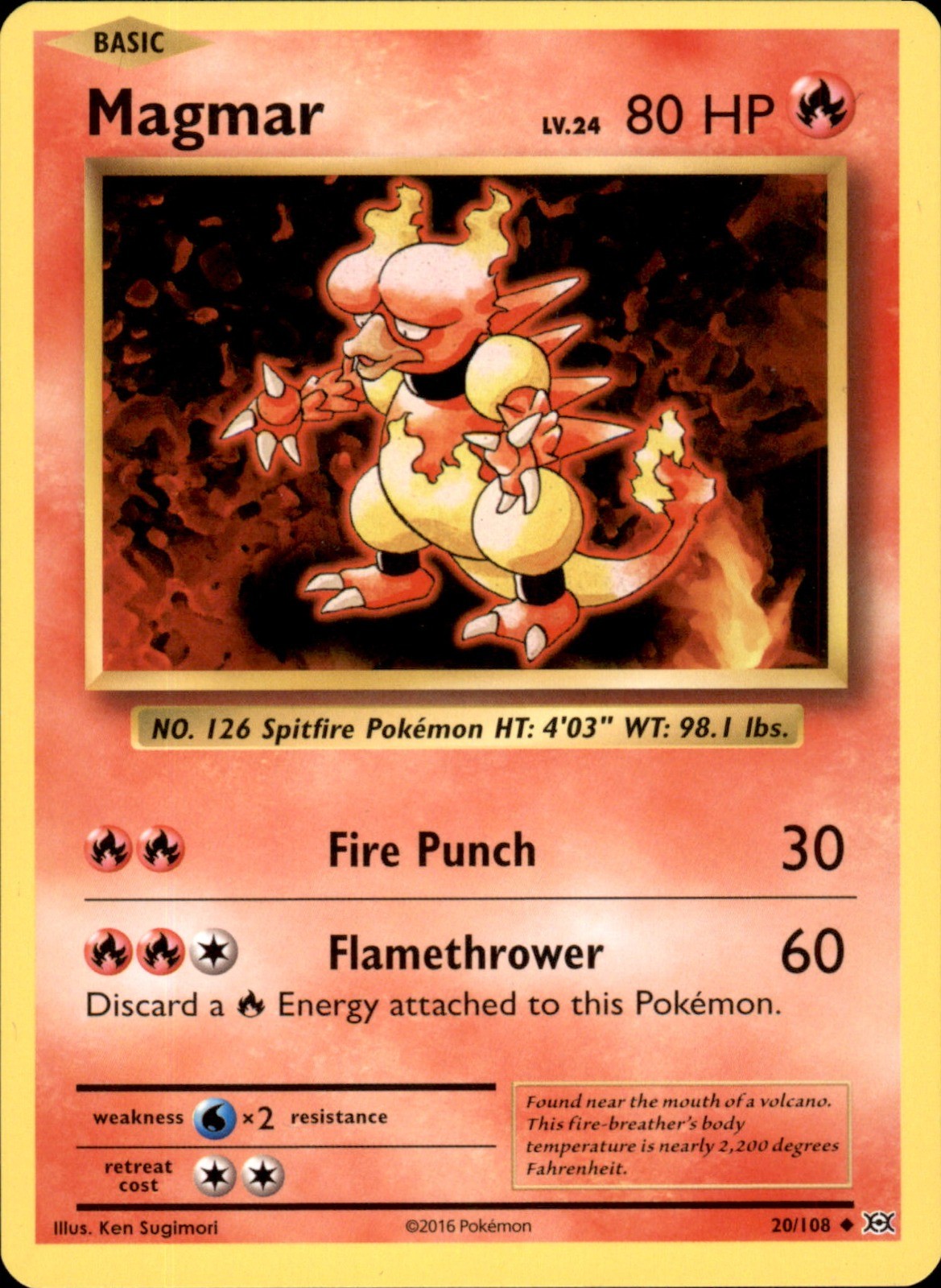 Magmar 20/108 - Pokemon XY - Evolutions - LP