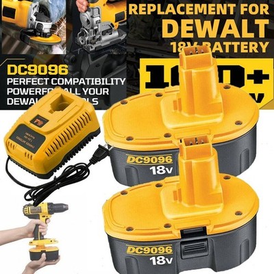 pack For Dewalt DC9096 18 Volt Battery OR Charger DC759