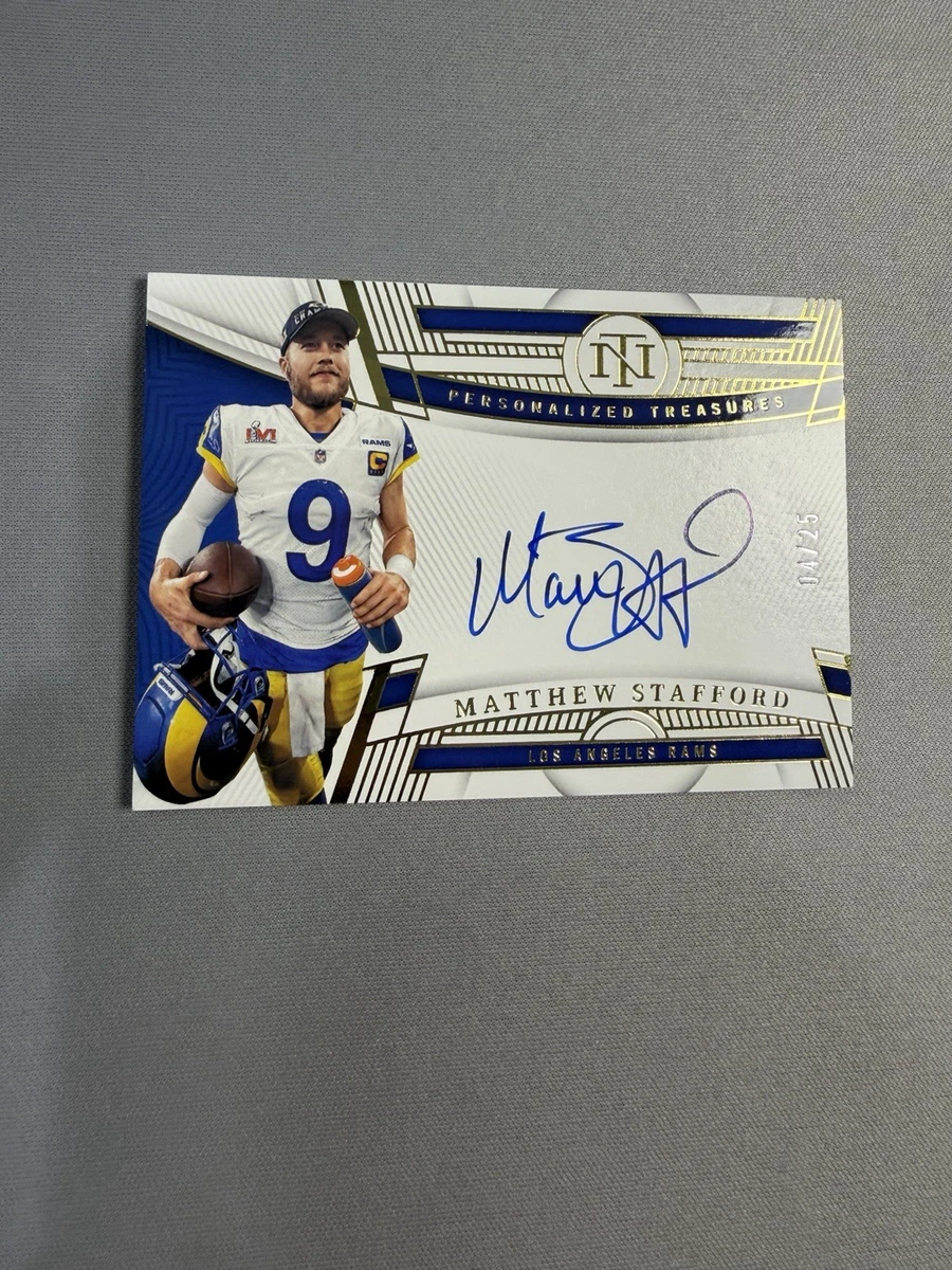 Matthew Stafford Autographed Football Sports Trading Cards