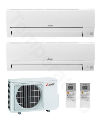 Mitsubishi Basic 2-Raum Multisplit Klimaanlage 2x 2,5 kW A++/A+ WiFi R32