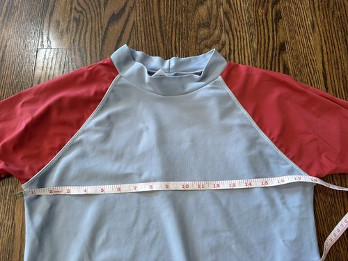 Mini Boden Boys Youth Long Sleeve Swim Rash Guard Shirt Red Gray Size 13-14 - Picture 5 of 6