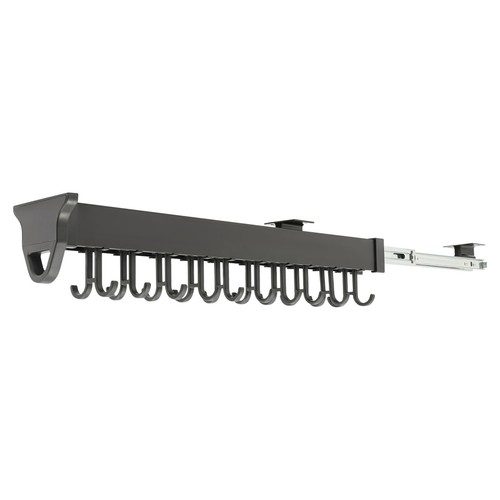 Brooms and Mops Pull Out Storage Rack, Wall Organizer with 20 Hooks for Brooms - Picture 12 of 17