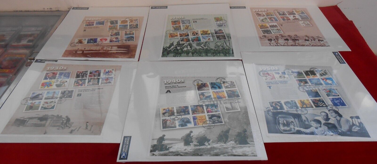 CELEBRATE THE CENTURY COLLECTION STAMPS SET OF 10 SEALED SHEETS