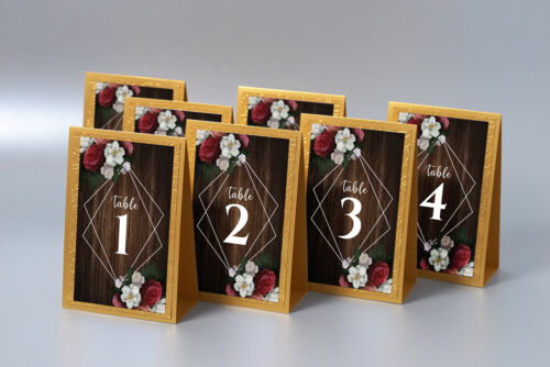 Tarjetas de lugar de mesa para bodas o eventos números 1-25 de doble cara - Tamaño: 4 x 6 - Imagen 23 de 40