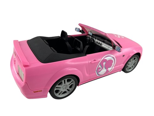Barbie Ford Mustang GT Convertible Hot Pink Car Black Interior Mattel 2005 - Picture 9 of 16