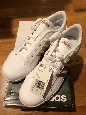 NEW Adidas baseline K white and copper | size 7 US 6.5 UK