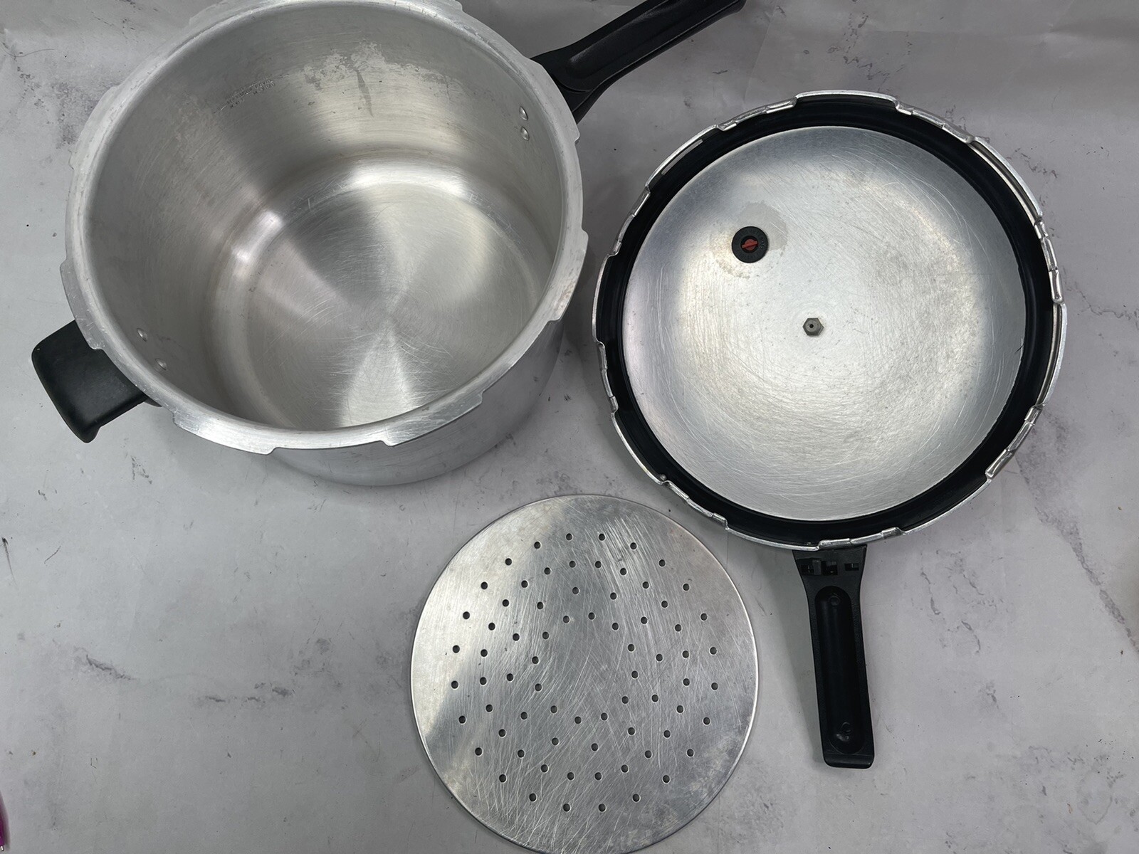 Mirro Pressure Cooker Pot 8 Quart 92080 Made In Brazil Aluminum Vintage