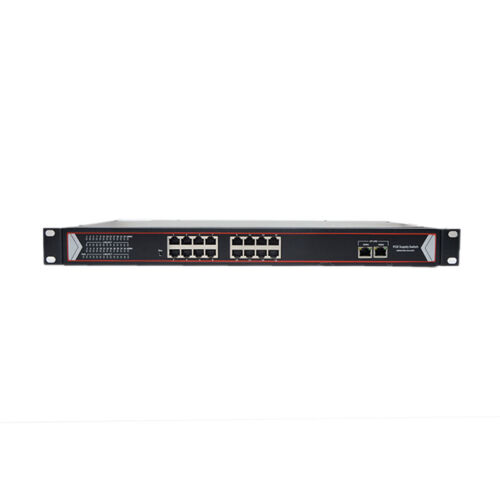 Interruttore POE uplink 16 porte 10/100/1000M 2 porte 100/1000Mbps per telecamera IP POE - Foto 1 di 4