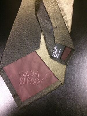 Cravate Sopranos 'Bada Bing!' 100% Soie Tissée - Occasion - Homme - Modèle Rayé Multicolore