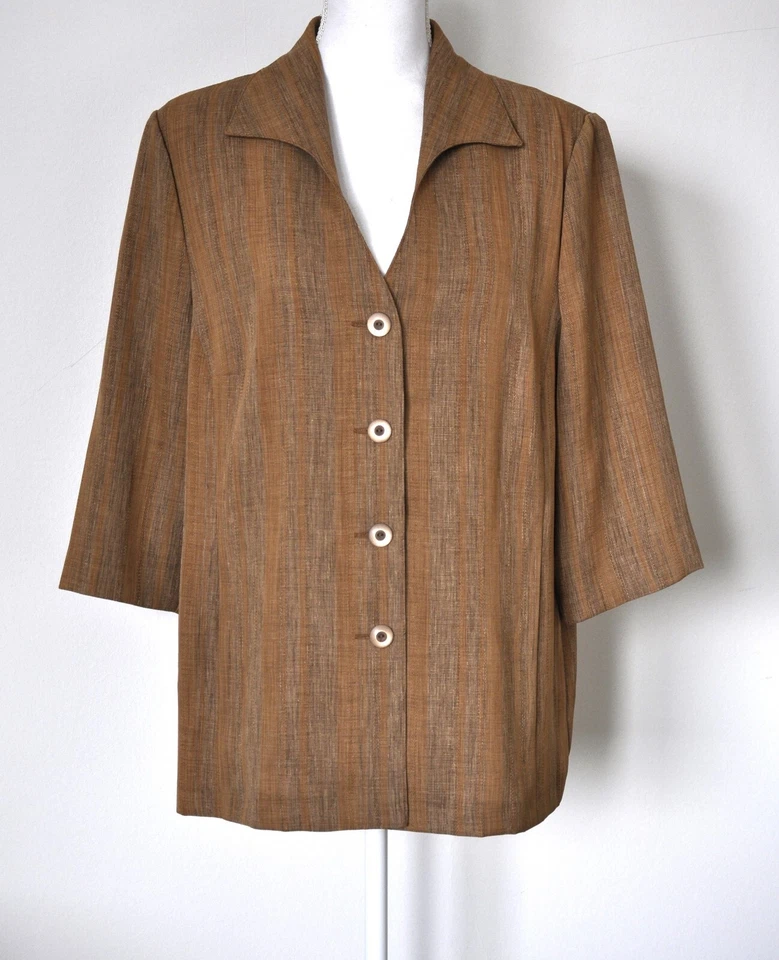 Leichtes Sommer Kostüm Gr. 22 Kurzgröße (entspricht 42/44) - 3/4 Ärmel - Bild 4 von 4