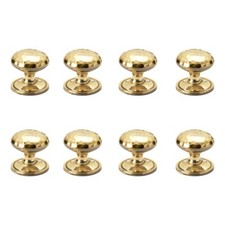 8 Small Solid Aged Brass Hammered Cupboard Door Knobs Cabinet Pull