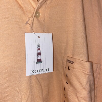 north hudson Golf Shirt men's peach Large nwt tags golf shirt | eBay