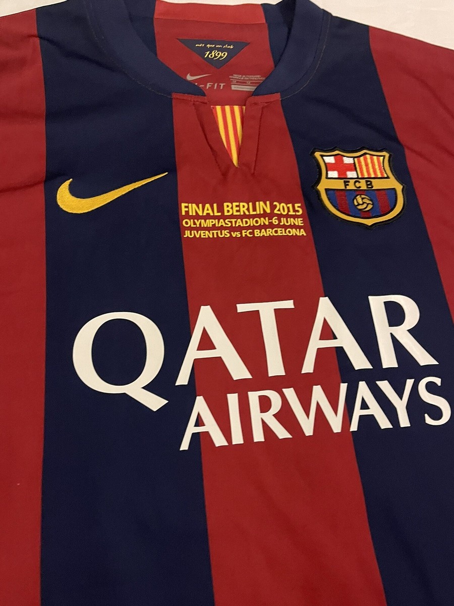 Xavi Hernandez Champions League Final 2015 Barcelona Home Jersey