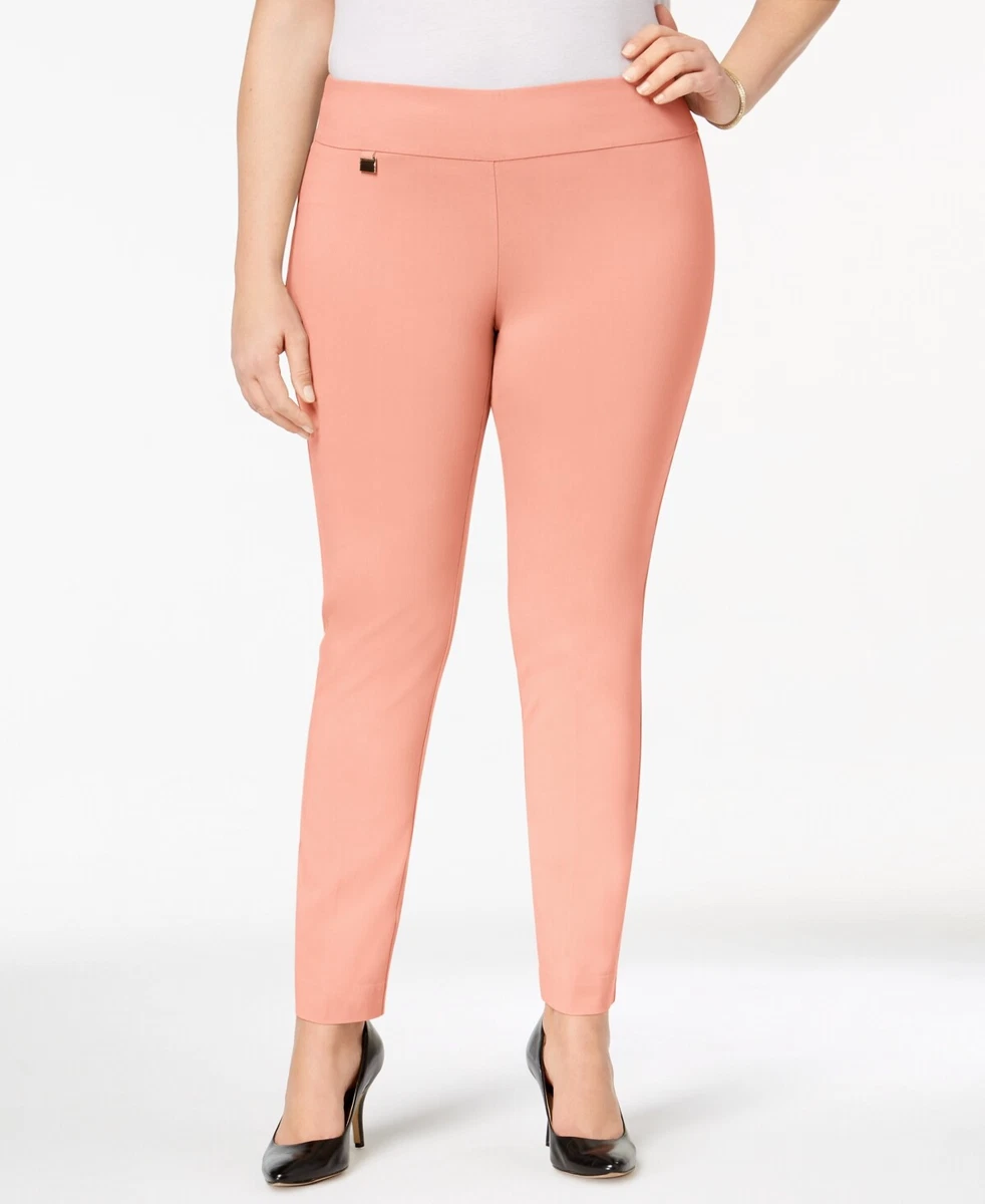 Alfani Plus ​Tummy-Control Pull-On Slim Pants