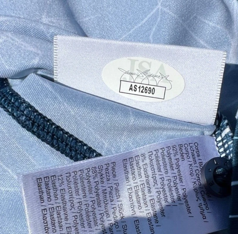 NOVAK DJOKOVIC FIRMADO POLO LACOSTE 2024 AUSTRALIANO FRANCÉS EE. UU. ABIERTO WIMBLEDON JSA Foto 4 de 4