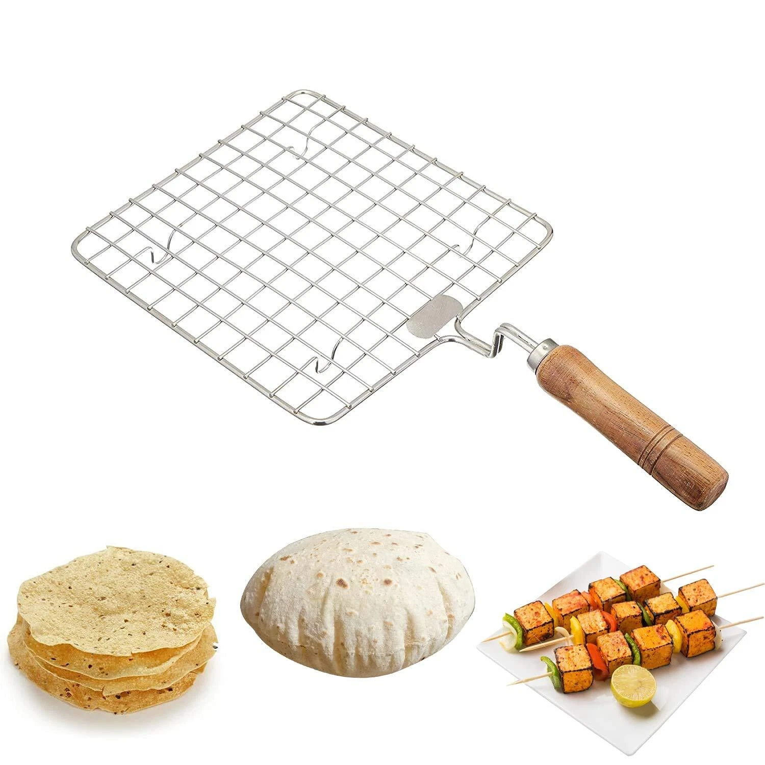 Stainless Steel Multi-Functional Wire Steaming Cooling and Baking Barbecue Ra...