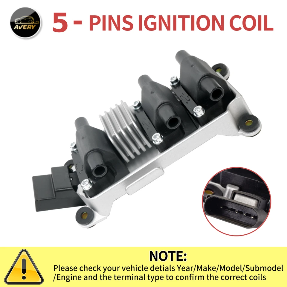 OEM Ignition Coil For 1997-2001 Audi A4 A6 98-05 Volkswagen Passat 2.8L V6 UF256 - Image 4 of 4