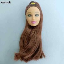 Long Brown Hair Make Up Pretty Eyes Doll Head for 11.5" Doll 1/6 BJD Doll Heads
