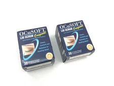 2 pack Ocusoft Lid Scrub Original Eyelid Cleanser -Pre-Moistened Wipes 30 Count