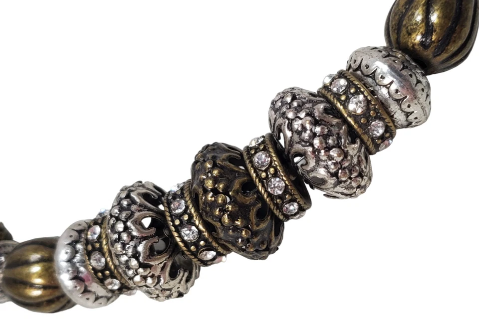 Collar Premier Designs Joyería Isabella 16" - 20" Plata y Latón con Cristales Foto 3 de 4