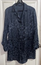 RAG BONE WET IRON BLUE GRAY FLORAL JARVIS SHORTS JUMPSUIT SZ 8/10 Romper