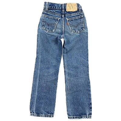 Levi's kids vintage デニム used Vintage Little Levi's 219 Orange Tab Denim Jeans Toddler Slim Sz 7