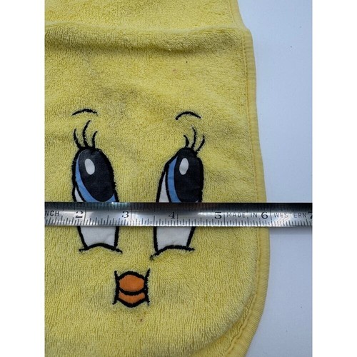Vintage 2000s Tweety Bird Yellow Terry Burp Cloth Warner Bros Baby Care RARE - Picture 7 of 7