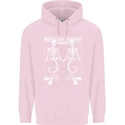 Skelett Meerjungfrauen ewiger Schlaf des Meeres Schädel Herren 80 % Baumwolle Hoodie
