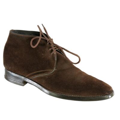 CANALI Ankle Boots Desert Dark Brown Suede Leather Sz. 9.5 