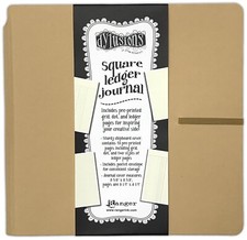Dyan Reaveley's Dylusions Square Ledger Journal 8.625X8.625"-Kraft Pack of 1 