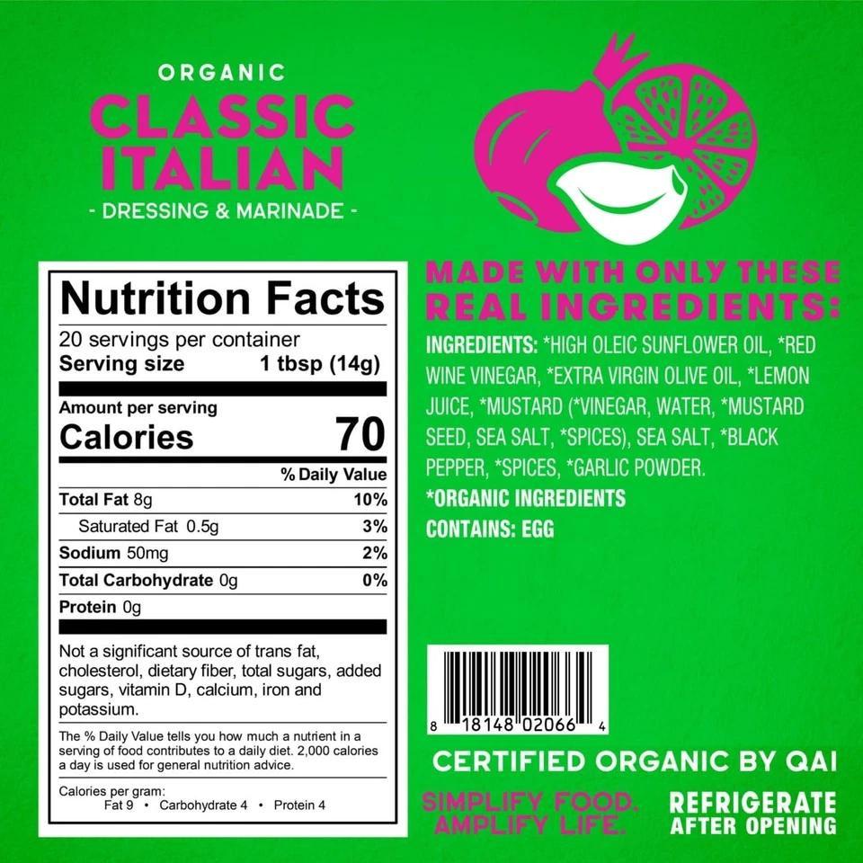 6-Pack Classic Italian Vinaigrette by Tessemae's - Image 4 of 4